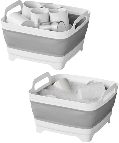 afwasteil opvouwbaar 30 x 30 x 20 cm grijs wit