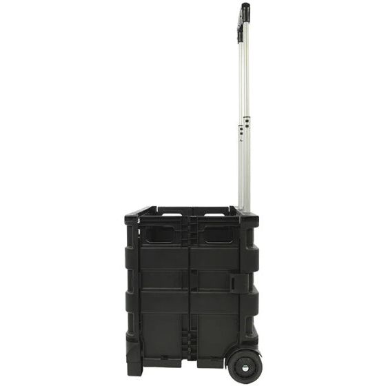 bagagetrolley met inklapbare krat 40 liter 25 kg zwart