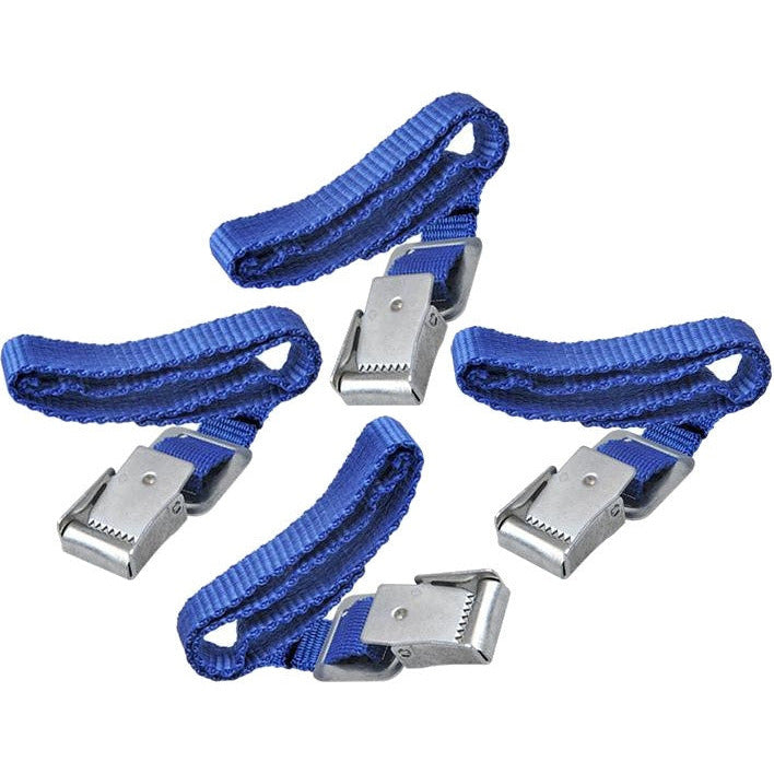 fietsriempjes met metalen gesp 40 cm blauw 4 stuks