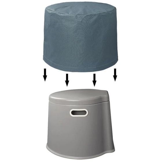 hoes voor draagbaar toilet donkergrijs