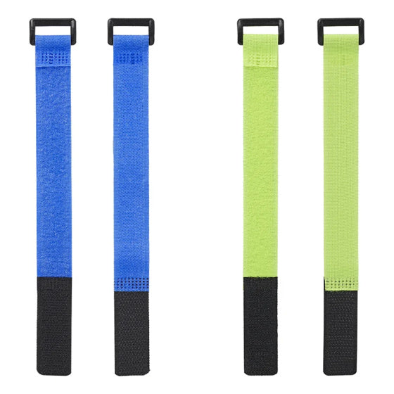 Proplus Kabelbinders klittenband 8 stuks blauw groen