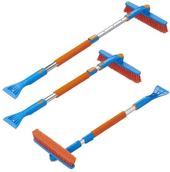 sneeuwborstel en ijskrabber met telescopisch staal
