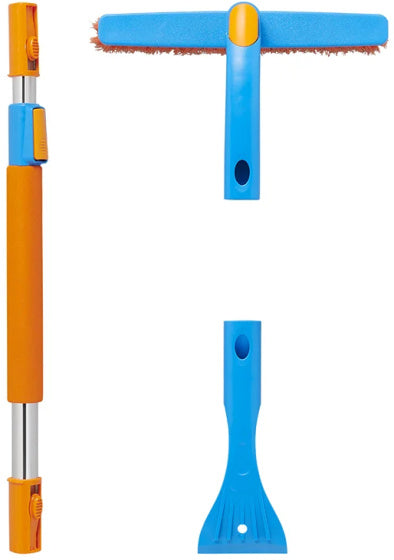 sneeuwborstel en ijskrabber met telescopisch staal