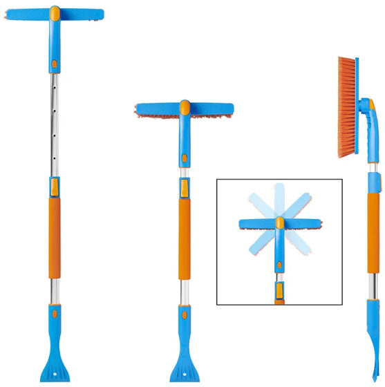 sneeuwborstel en ijskrabber met telescopisch staal