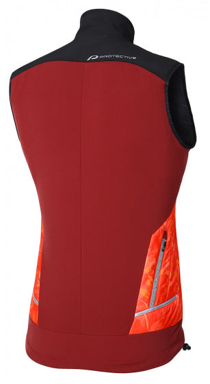 Protective Bodywarmer P-Painted Bird dames polyester rood mt 48