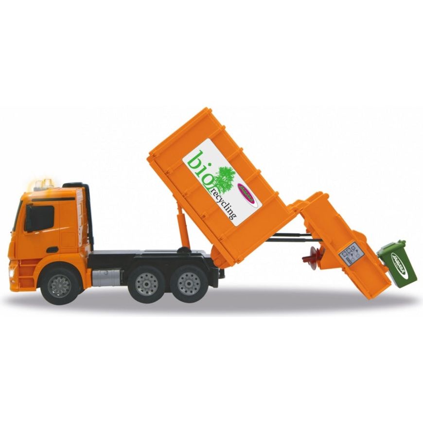 RC Mercedes-Benz Antos vuilniswagen 2,4Ghz oranje 1:20