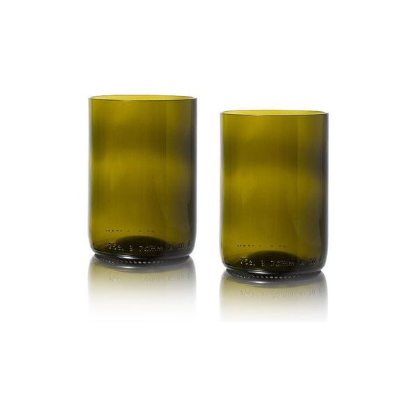 Rebottled Rebottled Glazen 2-pack Olive