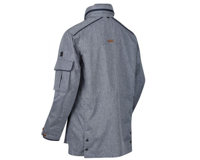 Elmore waterdichte outdoorjas jeansblauw maat M