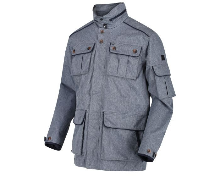 Elmore waterdichte outdoorjas jeansblauw maat M