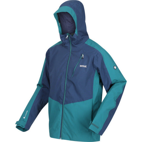 Highton II outdoorjack heren marineblauw turquoise maat XXL