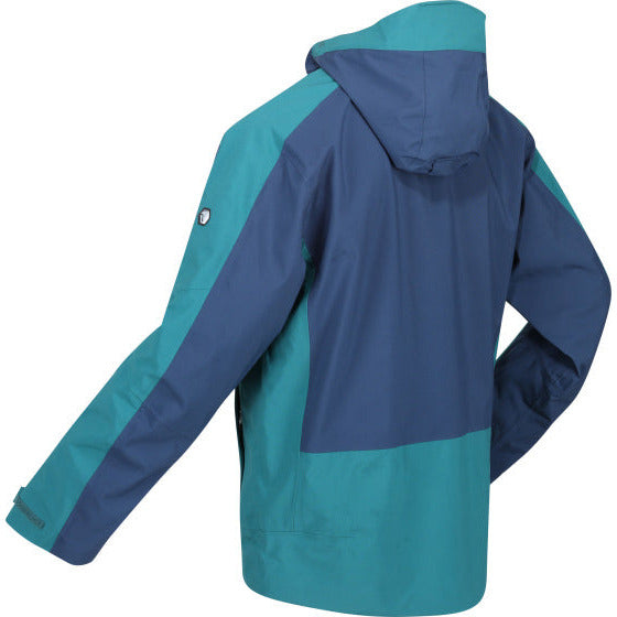 Highton II outdoorjack heren marineblauw turquoise maat XL