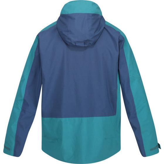 Highton II outdoorjack heren marineblauw turquoise maat XL