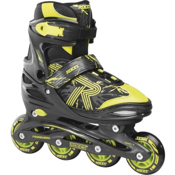 Roces Inline skates Jokey 3.0 softboot 82A zwart geel maat 26-29
