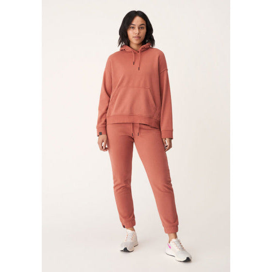 hoodie Essential dames biologisch katoen oudroze mt XS