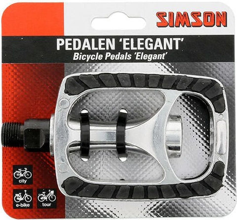 Simson Pedalen set Elegant 9 16 inch zilver zwart