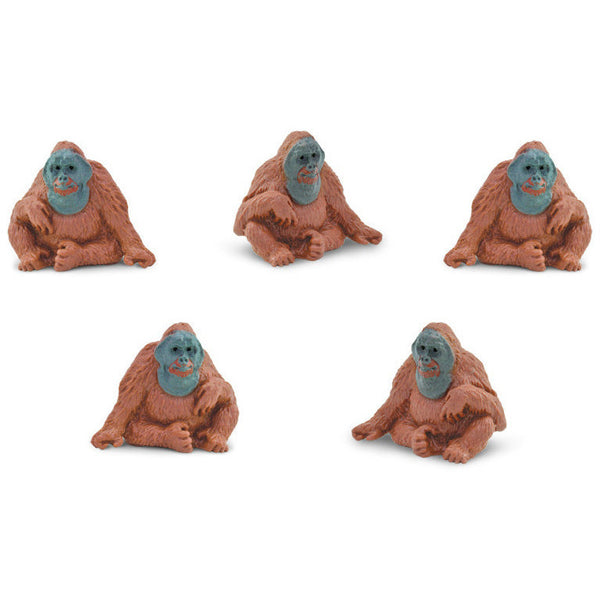 Orang-oetan speelset 2,5 cm bruin 192-delig