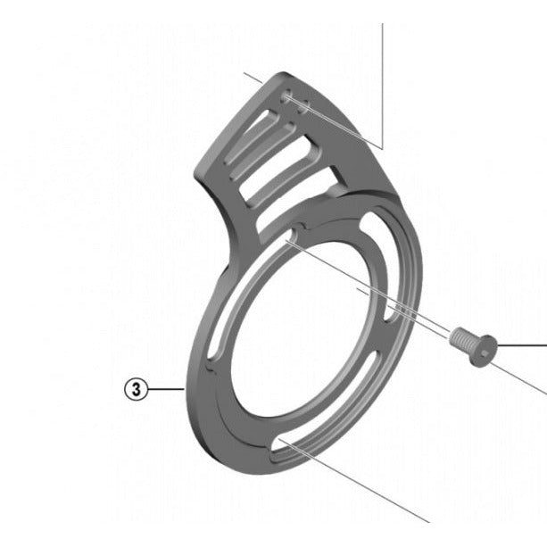 Shimano Achterplaat schijfrem SM-CDE80 staal zwart