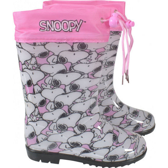 regenlaarzen Snoopy meisjes PVC roze wit maat 26-27