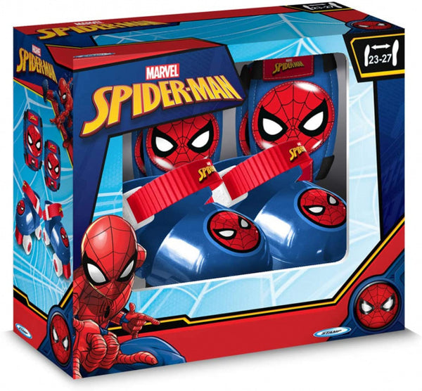 Spider-Man Rolschaatsen met Bescherming Blauw Rood maat 23-27