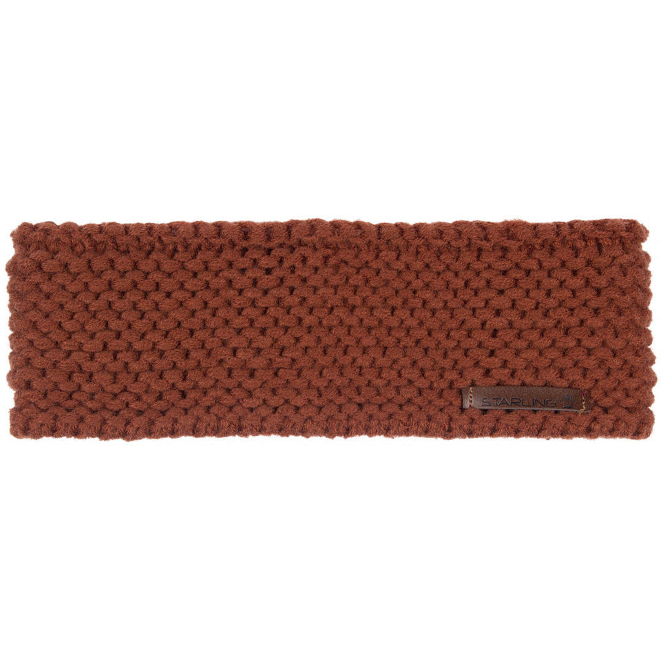 hoofdband Nova unisex 45 x 7 cm polyester roestbruin