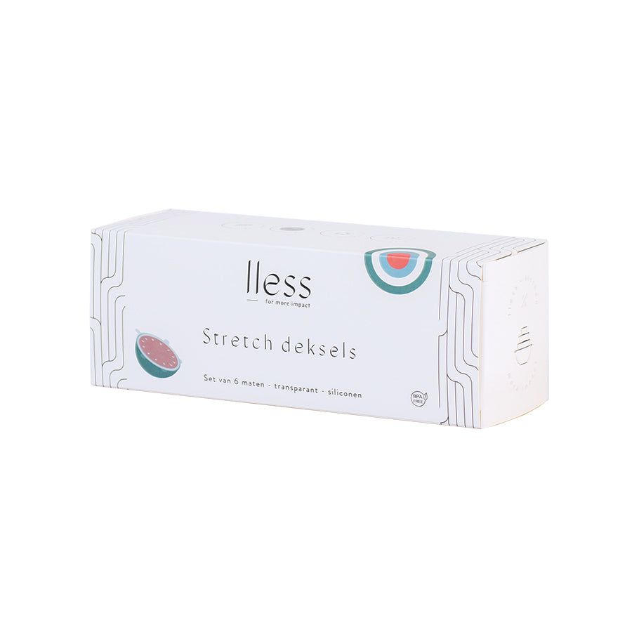 Lless Siliconen deksels Stretchset van 6