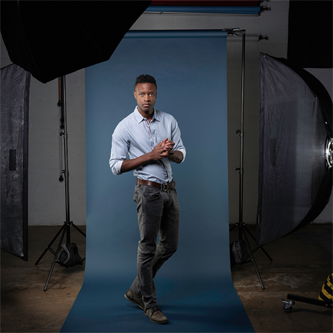 Superior achtergrondpapier 01 diepblauw 1,35 x 11m