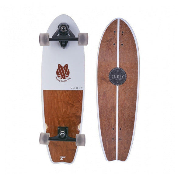 longboard Surfy 82,5 x 23,5 cm blanc marron