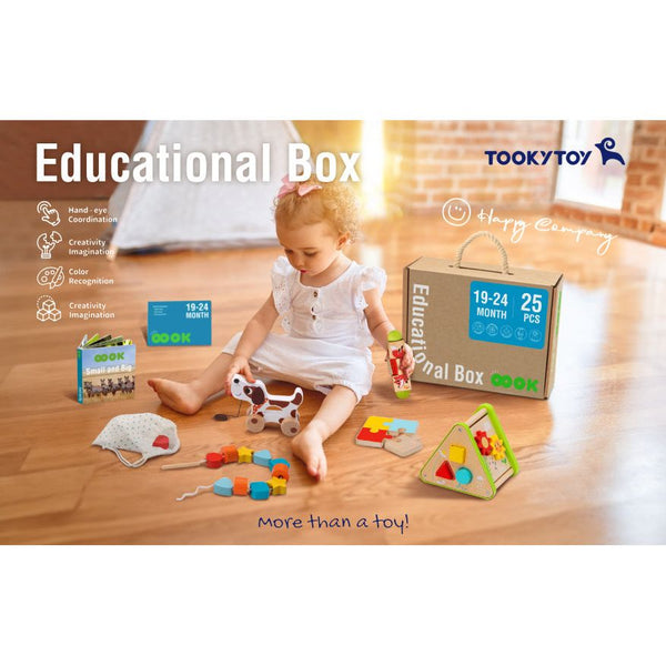 Educatieve Houten Speelgoed Box 19-24 maanden 25-delig