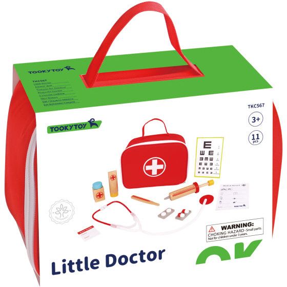 Little Doctor Houten Speelset Rood 11-delig