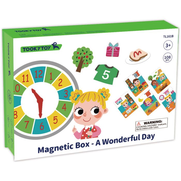 Tooky speelgoed A Wonderful Day Educatief Houten Magneetbord 108-delig