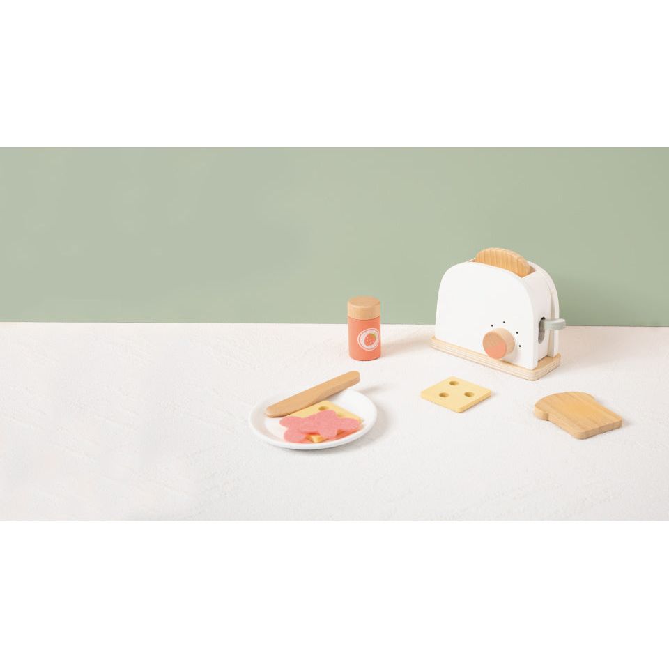 Houten Broodrooster met Accessoires 9-delig