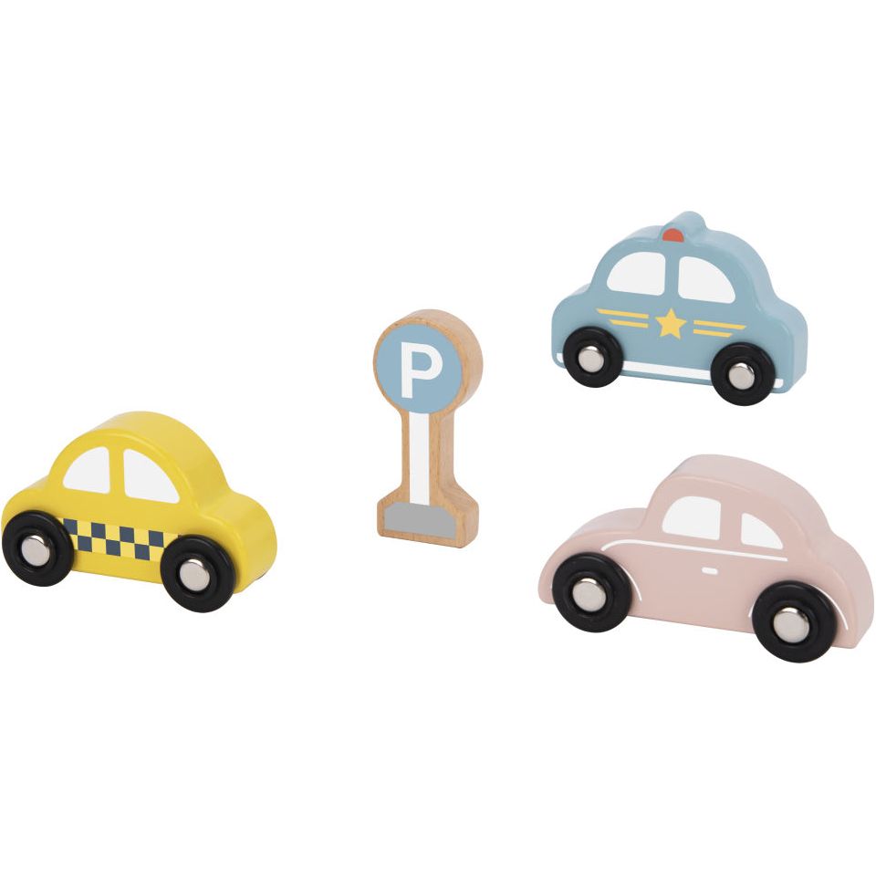 Houten Voertuigen- en Verkeersbordenset 12-delig