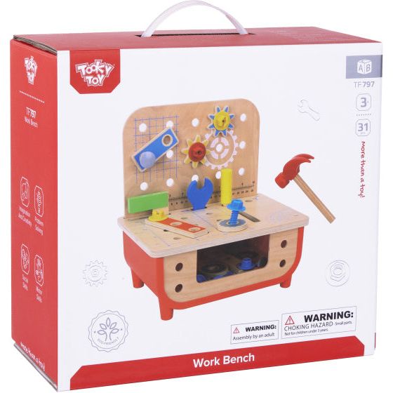 Educatieve Houten Speelgoed Werkbank 31-delig