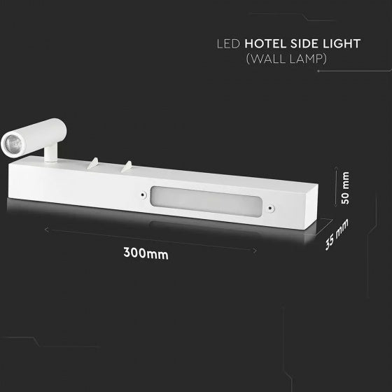wandlamp VT-2953 led 30 cm 9W 3000K 680lm wit