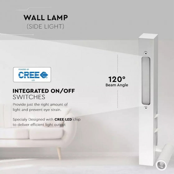 wandlamp VT-2953 led 30 cm 9W 3000K 680lm wit