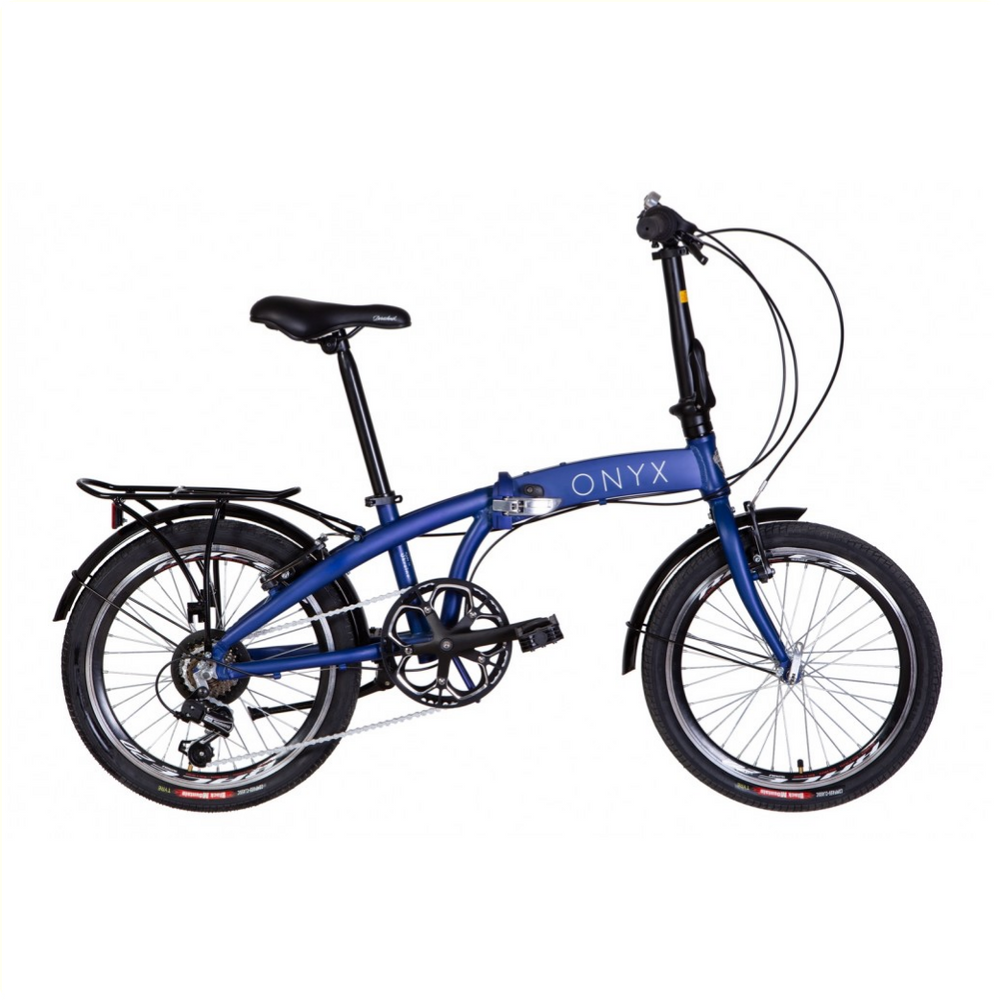 Onyx 20 vouwfiets, 7 versnellingen shimano versnellingen. blauw. aluminium frame. velgrem voor en achter