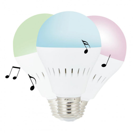 Led-lamp luidspreker Bluetooth 11,8 cm E27 3W Wit