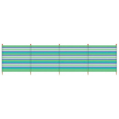 windscherm 10 palen 120 x 610 cm groen blauw